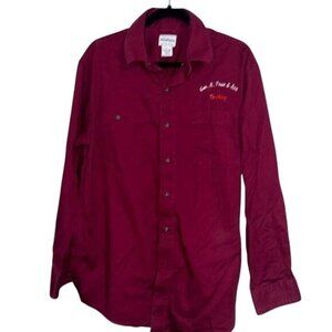 WearGuard Burgundy Long-Sleeve Button-Up Shirt Geo. R. True & Son Trucking Embro